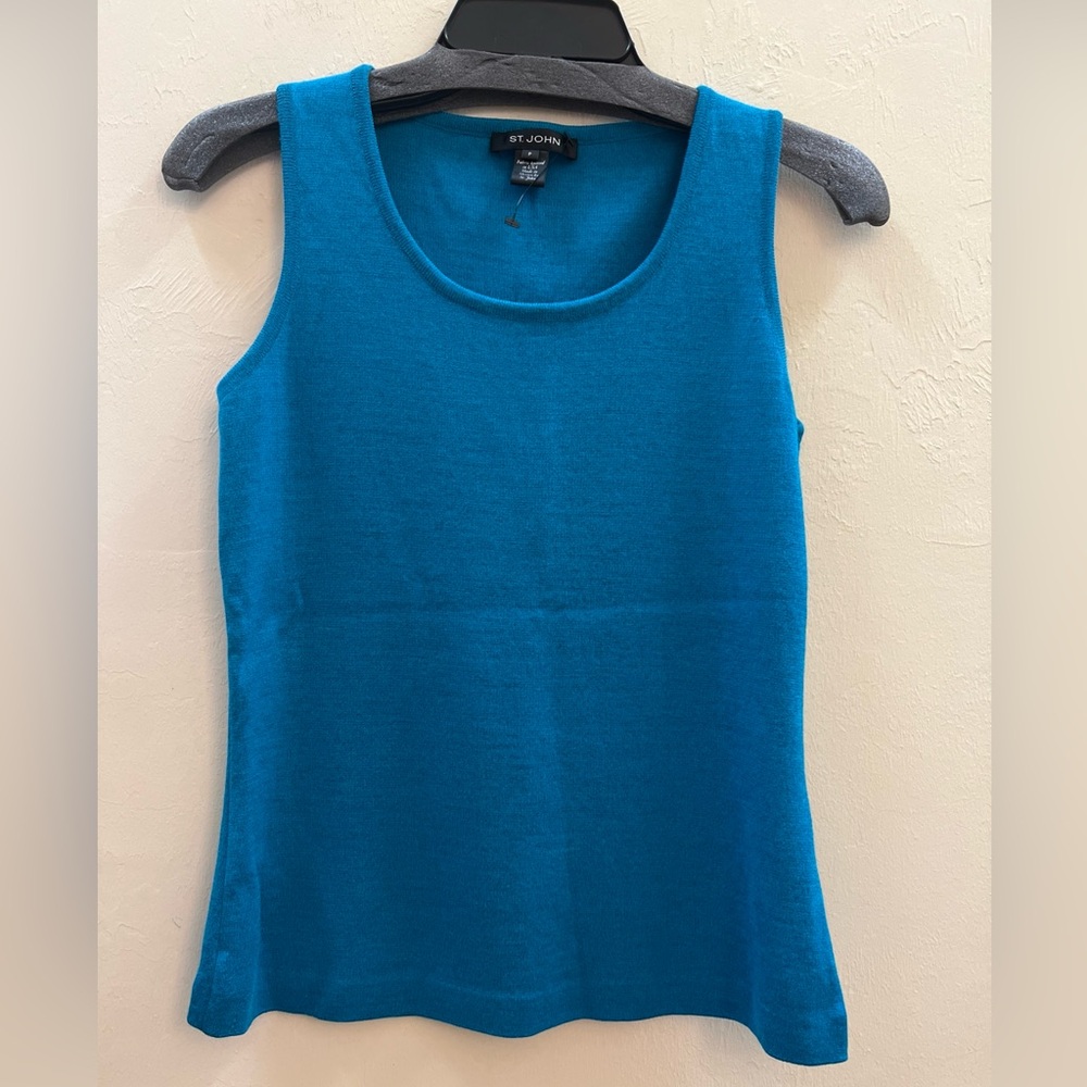 St. John Vibrant teal Blue Tank Top P XS
